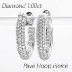 ダイヤモンド ピアス フープ ゴールド 10k 中折れ パヴェ 10金 K10 誕生日 プレゼント 母の日 爆買