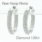 ダイヤモンド ピアス フープ ゴールド 10k 中折れ パヴェ エタニティ 10金 K10 誕生日 プレゼント 母の日 爆買