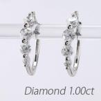 ダイヤモンド ピアス フープ ゴールド 10k 中折れ オーバル 誕生日 プレゼント 母の日 爆買