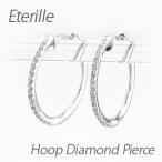 ダイヤモンド ピアス フープ ゴールド 10k 中折れ エタニティ スレンダー 誕生日 プレゼント 母の日