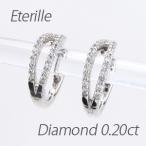 ダイヤモンド ピアス フープ ゴールド 10k 中折れ 2連 ダブル エタニティ 10金 K10 誕生日 プレゼント 母の日 爆買