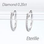 ダイヤモンド ピアス フープ ゴールド 10k 中折れ エタニティ スレンダー 誕生日 プレゼント 母の日 爆買