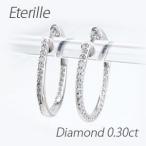 ダイヤモンド ピアス フープ ゴールド 18k 中折れ エタニティ ツイスト ねじり 誕生日 プレゼント 母の日 爆買