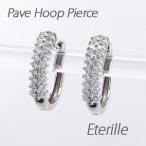 ダイヤモンド ピアス フープ ゴールド 18k 中折れ パヴェ ラウンド k18 誕生日 プレゼント 母の日 爆買