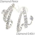 ダイヤモンド ピアス フープ プラチナ 900 中折れ 重ねづけ 誕生日 プレゼント 母の日