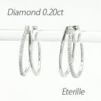 ダイヤモンド ピアス フープ ゴールド 18k 中折れ オーバル 地金 エタニティ 誕生日 プレゼント 母の日 爆買