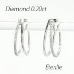 ダイヤモンド ピアス フープ ゴールド 10k 中折れ オーバル 地金 エタニティ 誕生日 プレゼント 母の日 爆買