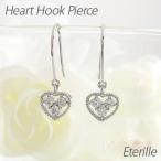 ピアス ゴールド 18k ダイヤモンド ハート ミル アンティーク 揺れる 誕生日 プレゼント 母の日