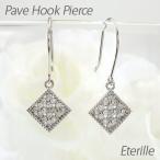 ピアス ゴールド 18k ダイヤモンド アンティーク ミル フラワー 花 パヴェ 揺れる 18金 誕生日 プレゼント 母の日