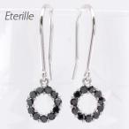 ブラックダイヤモンド フックピアス ゴールド 10k フラウンド サークル 揺れる 10金 K10 誕生日 プレゼント 母の日 爆買