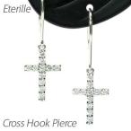 ピアス レディース プラチナ 900 ダイヤモンド クロス 十字架 揺れる 誕生日 プレゼント 母の日