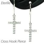 フックピアス ゴールド 10k ダイヤモンド クロス 十字架 揺れる K10 誕生日 プレゼント 母の日 爆買