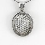 ダイヤモンド ネックレス レディース ペンダント ゴールド パヴェ オーベル ゴージャス 10金 K10 誕生日 プレゼント 母の日 爆買