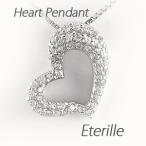 ハート ネックレス ダイヤモンド ゴールド 10k ペンダント オープンハート パヴェ 10金 誕生日 プレゼント 母の日 爆買