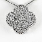 ダイヤモンド ネックレス レディース ペンダント ゴールド フラワー 花 パヴェ ゴージャス 10金 K10 誕生日 プレゼント 母の日 爆買