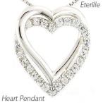 ハート ネックレス ダイヤモンド プラチナ 900 ペンダント ダブル 地金 誕生日 プレゼント 母の日