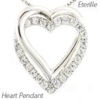 ハート ネックレス ダイヤモンド ゴールド 10k ペンダント ダブル 地金 10金 K10 誕生日 プレゼント 母の日 爆買