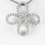 ダイヤモンド ネックレス レディース ペンダント ゴールド クローバー フラワー 花 0.3 10金 K10 誕生日 プレゼント 母の日 爆買