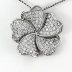 ダイヤモンド ネックレス レディース ペンダント ゴールド フラワー 花 パヴェ ゴージャス 10金 K10 誕生日 プレゼント 母の日 爆買