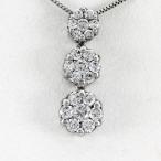 ダイヤモンド ネックレス レディース ペンダント ゴールド フラワー 花 トリロジー 揺れる ブラ 10金 K10 誕生日 プレゼント 母の日 爆買