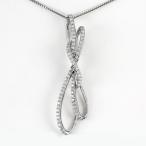 ダイヤモンド ネックレス レディース ペンダント ゴールド リボン ゴージャス ゴールド 10金 K10 誕生日 プレゼント 母の日 爆買