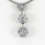 ダイヤモンド ネックレス レディース ペンダント ゴールド フラワー 花 トリロジー 揺れる ブラ 10金 K10 誕生日 プレゼント 母の日 爆買