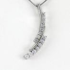 ネックレス ダイヤモンド ゴールド 10k ペンダント カーブ ウェーブ 10金 誕生日 プレゼント 母の日 爆買