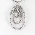 ダイヤモンド ネックレス レディース ゴールド 10k ペンダント オーバル 揺れる ブラ 10金 誕生日 プレゼント 母の日 爆買