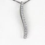 ネックレス ダイヤモンド ゴールド 10k ペンダント カーブ ウェーブ 10金 誕生日 プレゼント 母の日 爆買