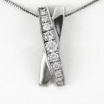 クロス ネックレス レディース ダイヤモンド ゴールド 10k ペンダント X字 10金 0.50ct 誕生日 プレゼント 母の日 爆買