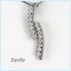 ネックレス ダイヤモンド ゴールド 18k ペンダント カーブ ウェーブ 18金 誕生日 プレゼント 母の日