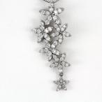 ダイヤモンド ネックレス レディース ゴールド 10k ペンダント フラワー モチーフ 揺れる ブラ 10金 誕生日 プレゼント 母の日 爆買