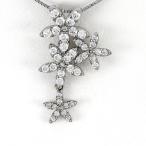 ダイヤモンド ネックレス レディース ゴールド 10k ペンダント フラワー 揺れる ブラ 10金 0.50ct 誕生日 プレゼント 母の日 爆買