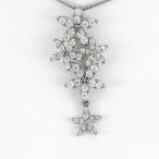 ダイヤモンド ネックレス レディース ゴールド 10k ペンダント フラワー モチーフ 揺れる ブラ 10金 誕生日 プレゼント 母の日 爆買