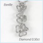 ダイヤモンド ネックレス レディース ゴールド 18k ペンダント フラワー 揺れる ブラ 18金 0.50ct 誕生日 プレゼント 母の日 爆買