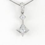 ダイヤモンド ネックレス レディース ゴールド 10k ペンダント ブラ 揺れる スクエア 10金 誕生日 プレゼント 母の日 爆買