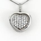 ハート ネックレス ダイヤモンド ゴールド 10k ペンダント パヴェ 2ウェイ 2way 10金 誕生日 プレゼント 母の日 爆買