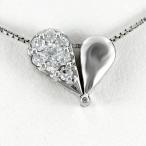 ハート ネックレス ダイヤモンド ゴールド 10k ペンダント パヴェ ドロップ 10金 誕生日 プレゼント 母の日