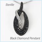 ブラックダイヤ ネックレス ゴールド 18k ペンダント オーバル パヴェ ブラックダイヤ 18金 誕生日 プレゼント 母の日 爆買