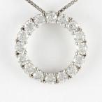 ネックレス レディース ダイヤモンド ゴールド 10k ペンダント サークル エタニティ 10金 1.00ct 誕生日 プレゼント 母の日 爆買