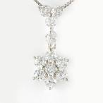 ダイヤモンド ネックレス レディース ゴールド 10k ペンダント フラワー 花 揺れる 10金 K10 誕生日 プレゼント 母の日 爆買