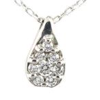 ダイヤモンド ネックレス レディース ゴールド 10k ペンダント ドロップ 涙型 ミステリー 10金 誕生日 プレゼント 母の日 爆買