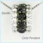 ブラックダイヤ ネックレス ゴールド 18k ペンダント パヴェ サークル ブラックダイヤ 18金 誕生日 プレゼント 母の日