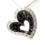 ネックレス レディース ハートダイヤモンド プラチナ 900 ペンダント ブラック 誕生日 プレゼント 母の日