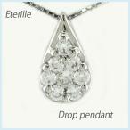 ネックレス ダイヤモンド ゴールド 18k ペンダント パヴェ 涙型 ペアシェイプ ドロップ つゆ 誕生日 プレゼント 母の日 爆買