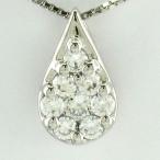 ネックレス ダイヤモンド ゴールド 10k ペンダント パヴェ 涙型 ペアシェイプ ドロップ つゆ 誕生日 プレゼント 母の日 爆買