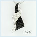 ブラックダイヤ ネックレス ゴールド 18k ペンダント パヴェ リボン ブラックダイヤ 18金 誕生日 プレゼント 母の日