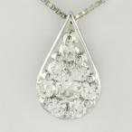 ネックレス ダイヤモンド ゴールド 10k ペンダント パヴェ 涙型 ペアシェイプ ドロップ つゆ 誕生日 プレゼント 母の日 爆買