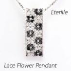 ブラックダイヤモンド ネックレス ゴールド 18k ペンダント フラワー 花 透かし 18金 誕生日 プレゼント 母の日 爆買