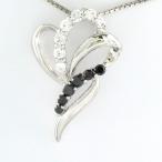 ブラックダイヤモンド ネックレス ゴールド k10 10k ペンダント カーブ エレガント ブラックダイヤ 10金 誕生日 プレゼント 母の日 爆買